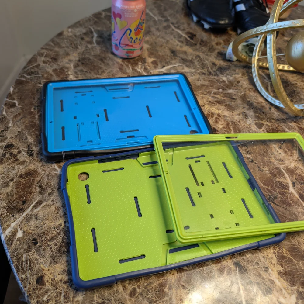 Black and Blue Tablet Stand